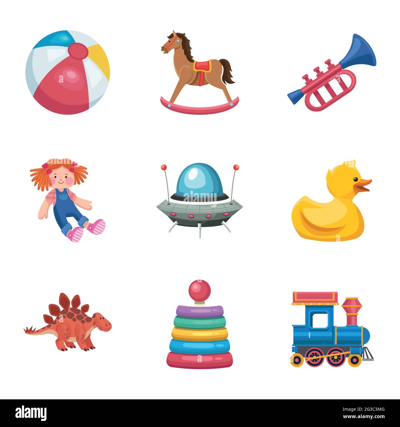 nine kids toys Stock Vector Image & Art - Alamy