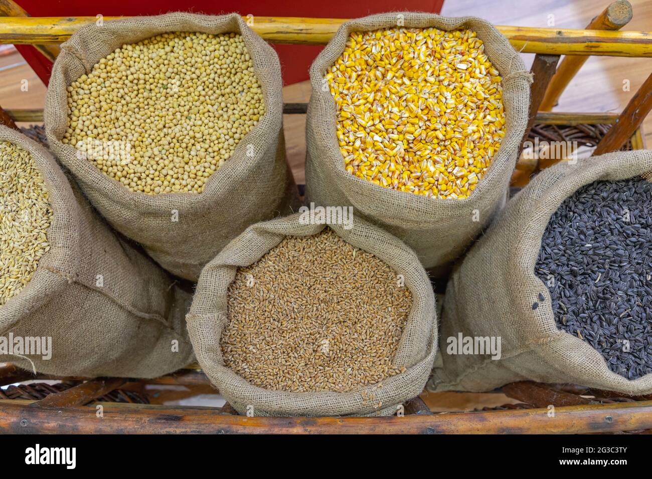 Sacks of maize hires stock photography and images Alamy