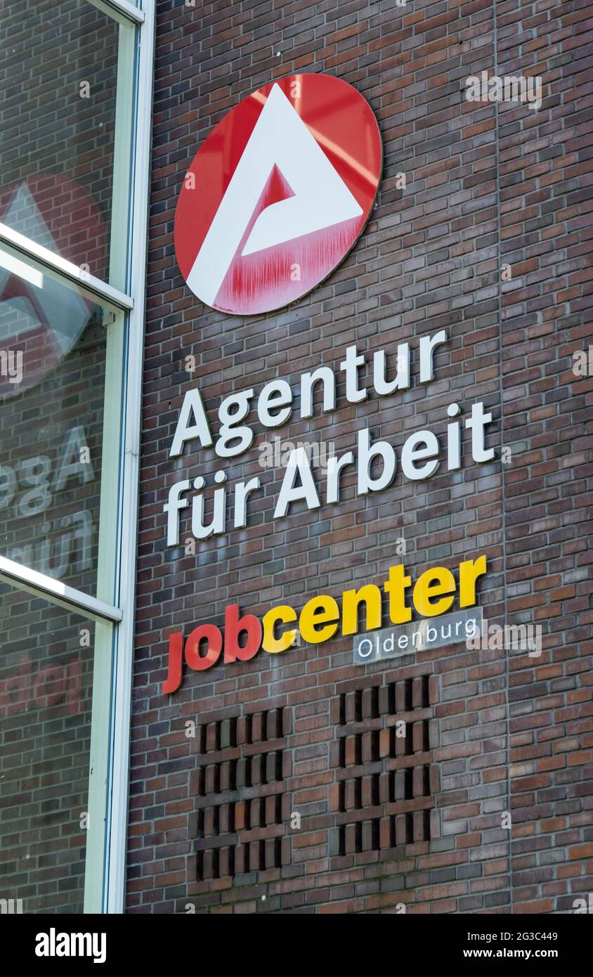 06/13/2021 Employment Agency And Job Center In Oldenburg, Lower Saxony. Stock Photo