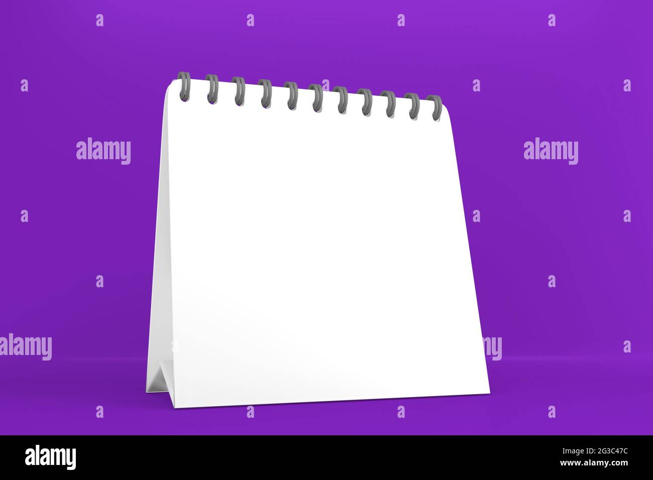 white calendar on purple background.3D rendering Stock Photo - Alamy