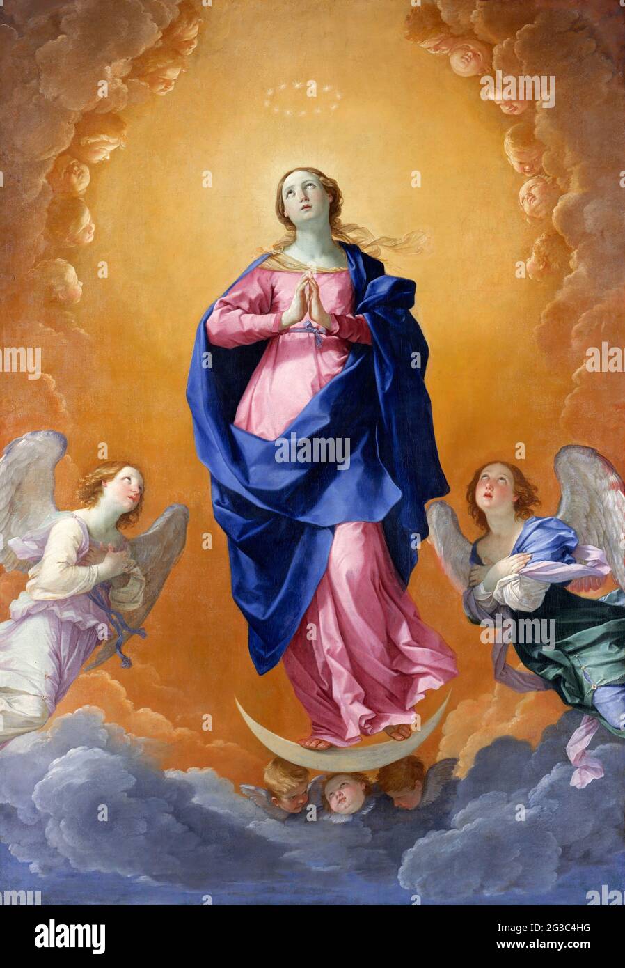The Immaculate Conception by Guido Reno (1575-1642), oil on canvas, 1627 Stock Photo