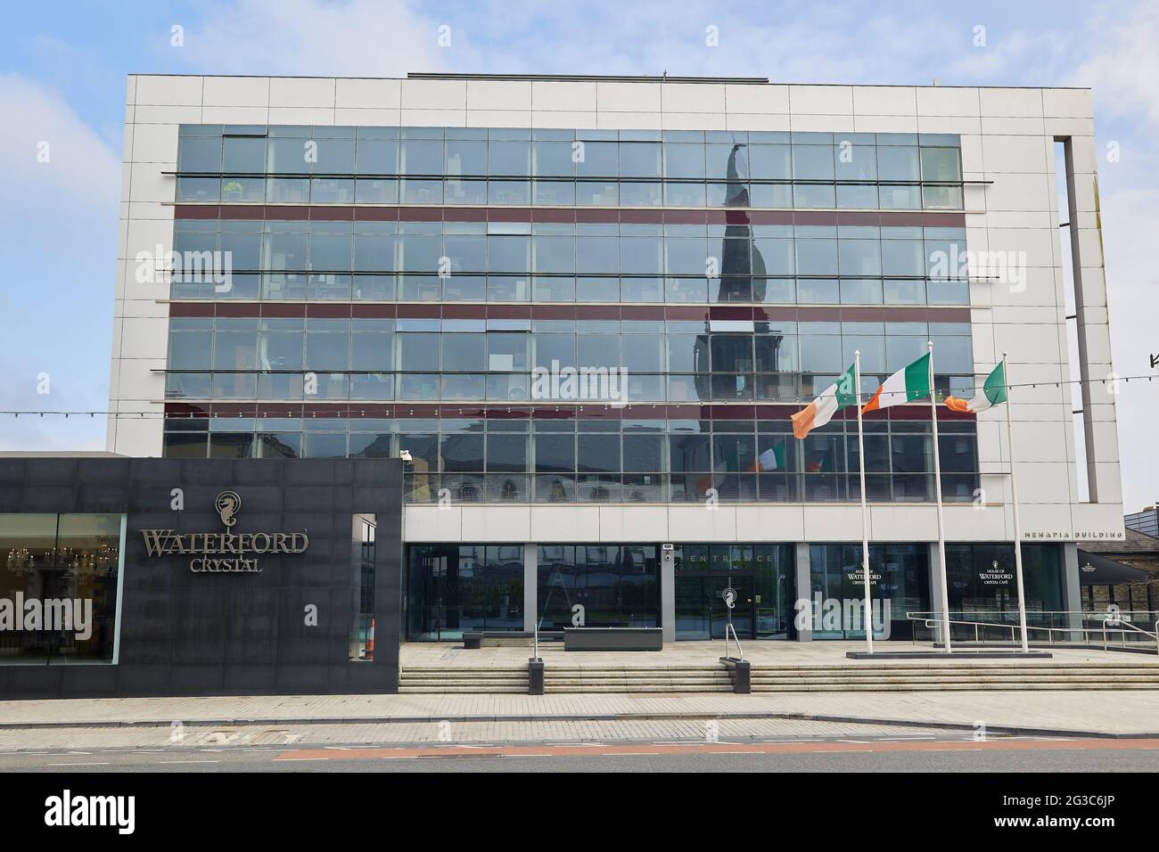 WATERFORD IRELAND MAY 212021 building of the famous glass factory