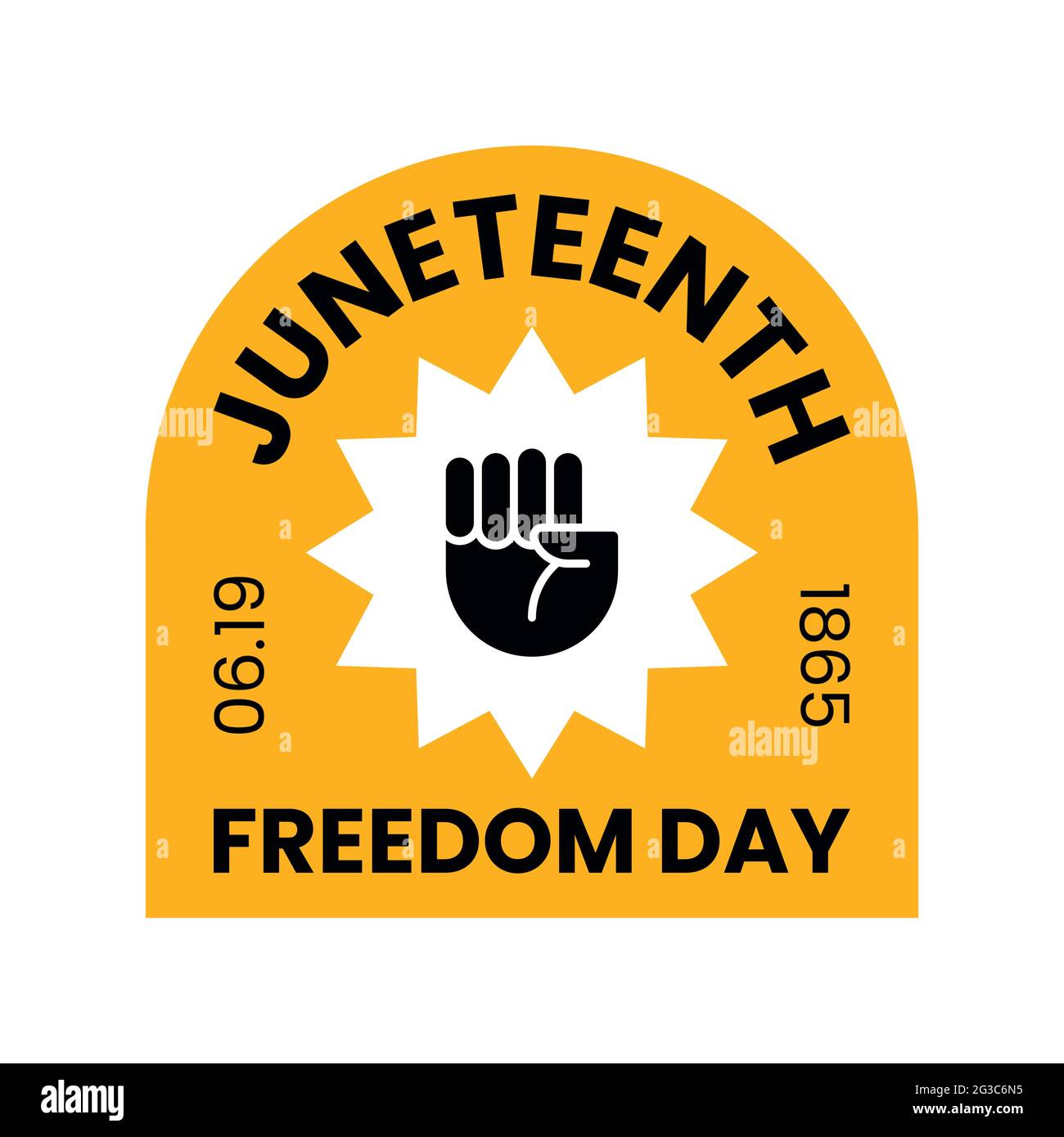 Juneteenth Freedom Day. Free-ish since 06.19.1865. Vector illustration isolated Stock Vector