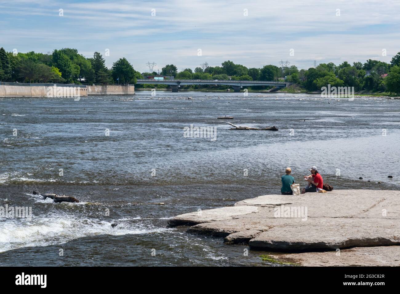 Terrebonne, Quebec, Canada - 11 June 2021: Rivière des Mille Îles. Stock Photo