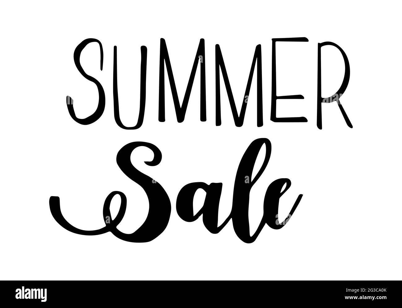 Summer sale lettering. Handwritten trendy phrase. Vector illustration Stock Vector Image & Art