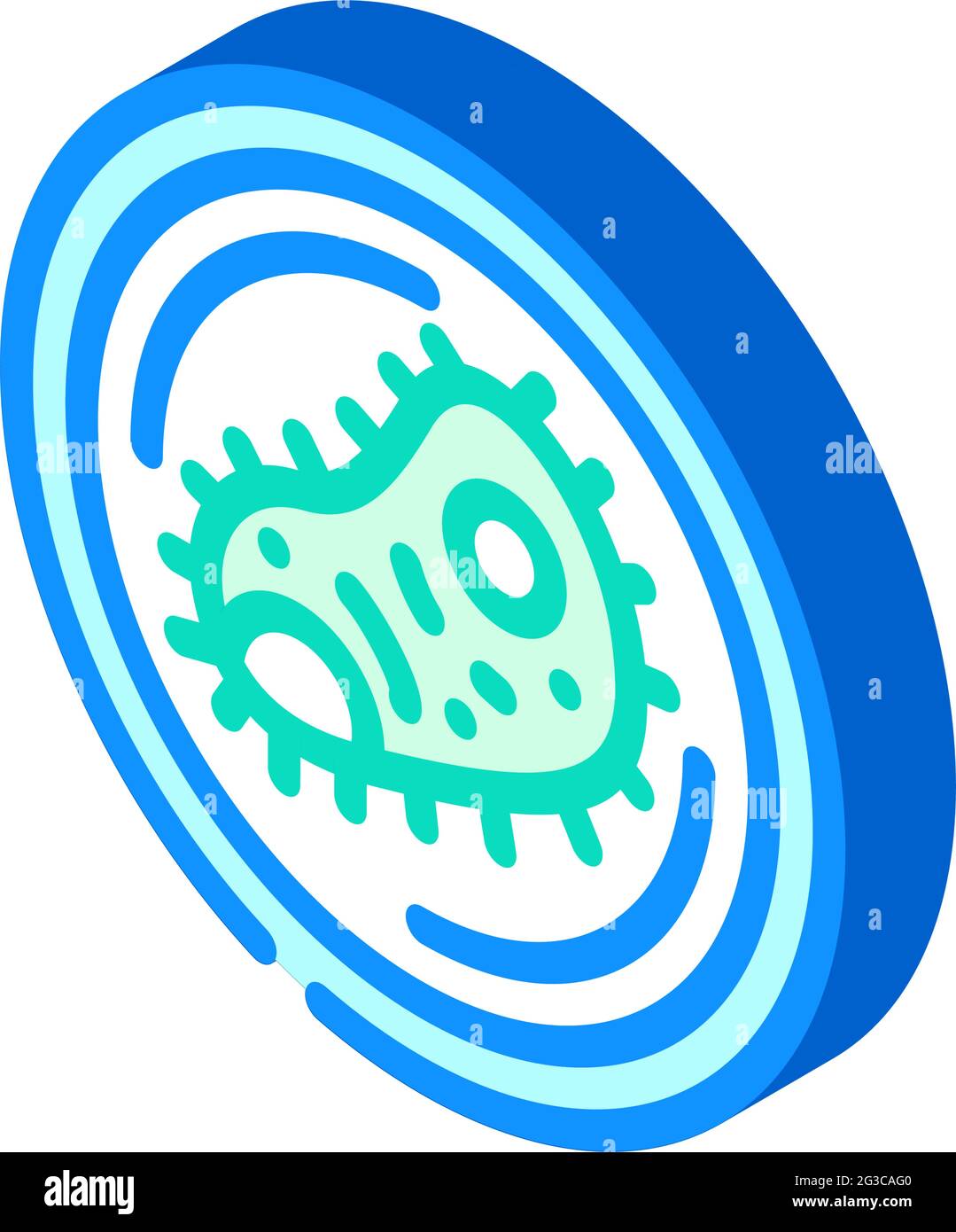 bacteria virus fear isometric icon vector illustration Stock Vector ...
