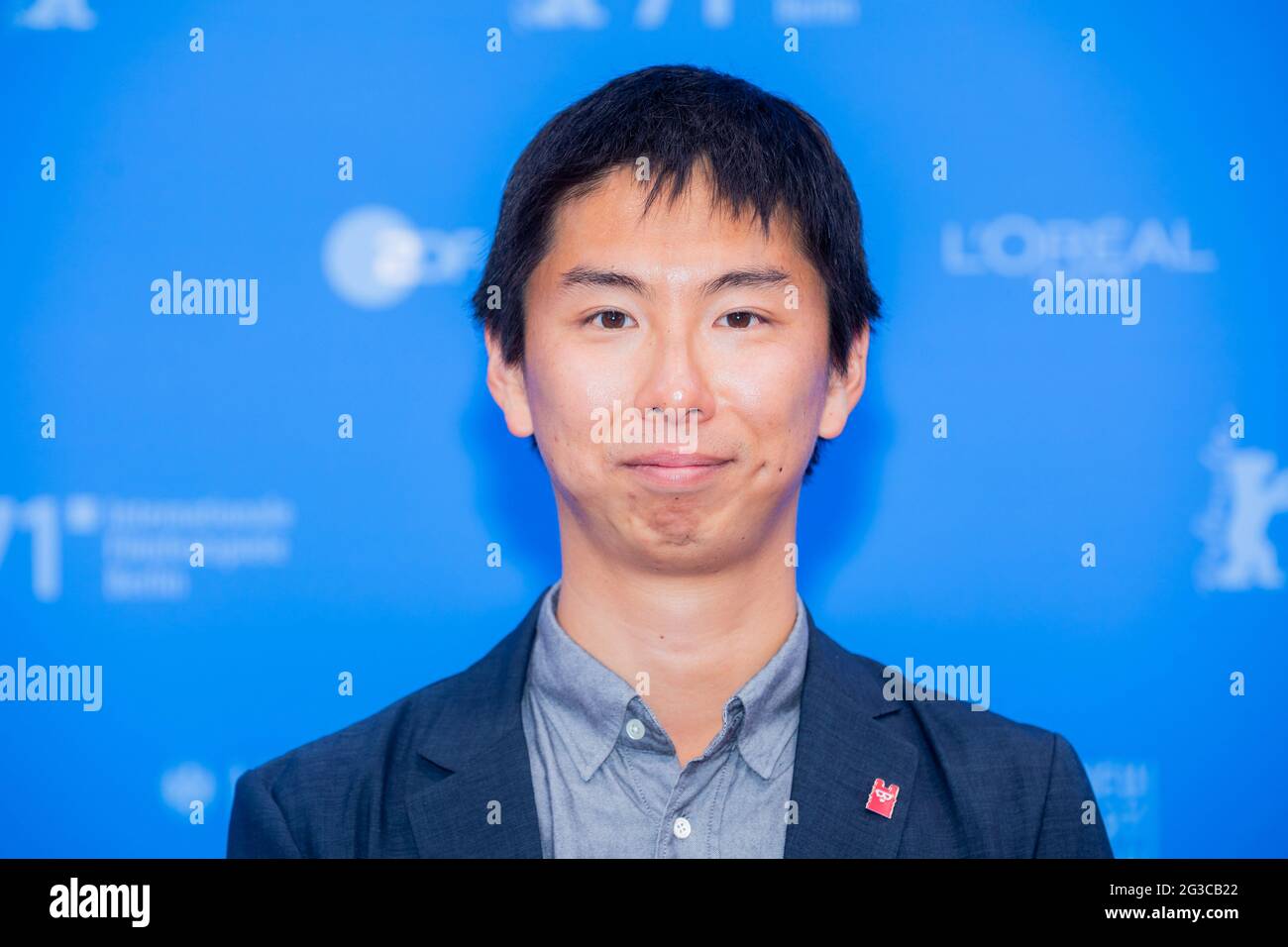 Berlin, Germany. 15th June, 2021. Toru Takano, assistant director, comes to the film premiere of the movie "Guzen to sozo" (Wheel of Fortune and Fantasy) at the open-air cinema on Museum Island. Credit: Christoph Soeder/dpa-Pool/dpa/Alamy Live News Stock Photo