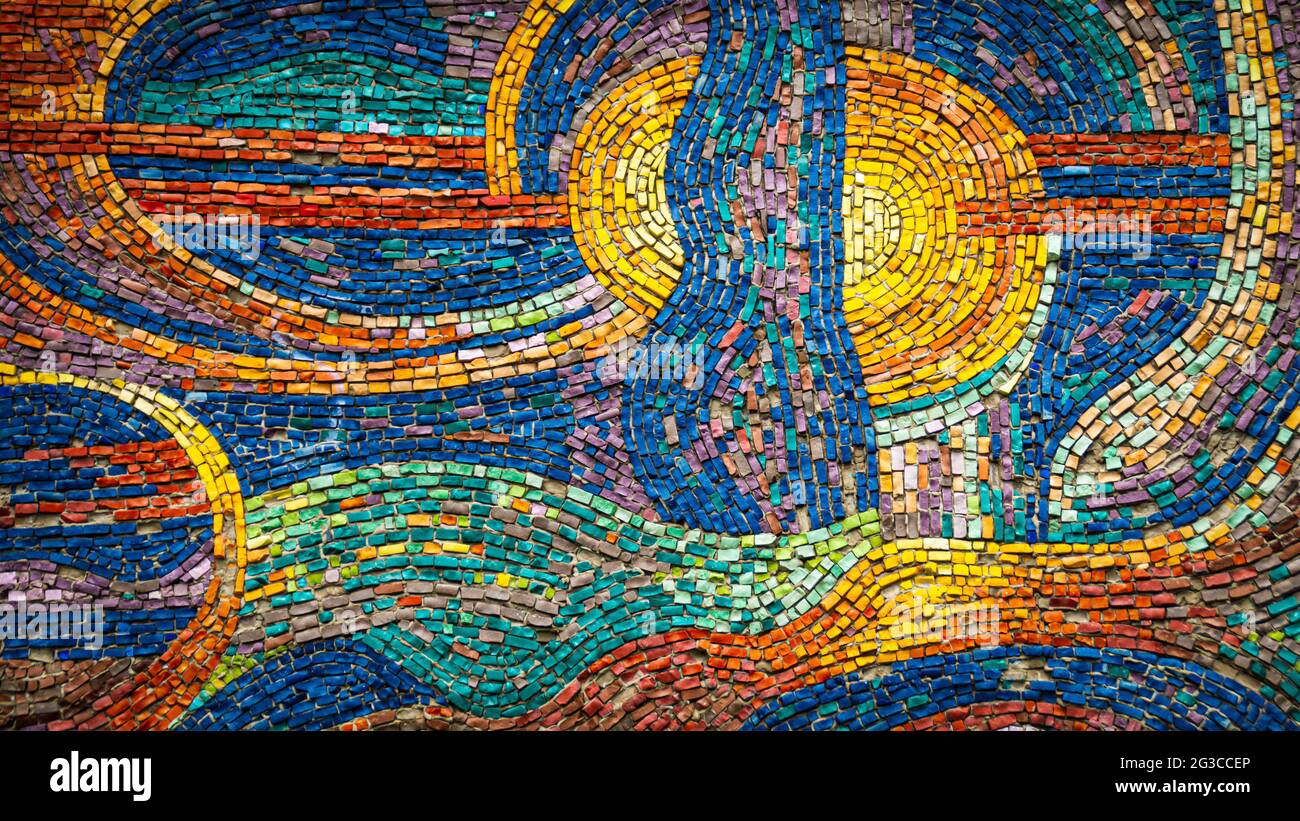 Mosaic pattern from multi-colored elements. Texture or background Stock ...