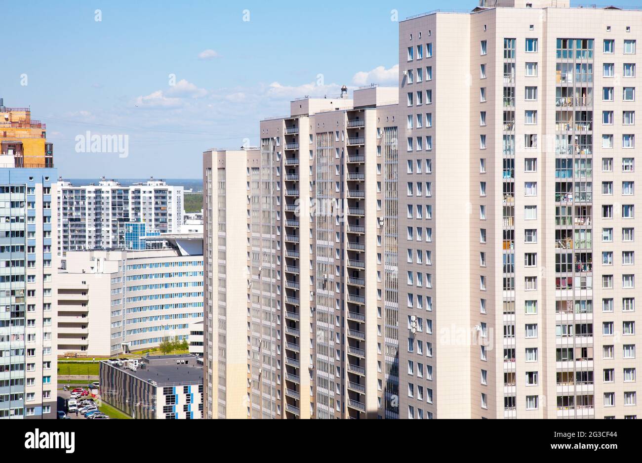 Residential district in Saint Petersburg, Primorsky District, Russia