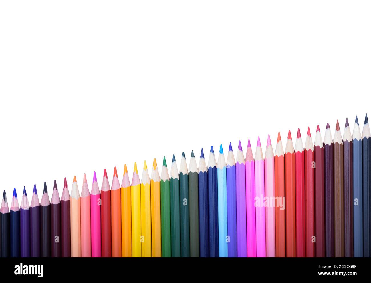 Color pencils isolated on white background Stock Photo - Alamy