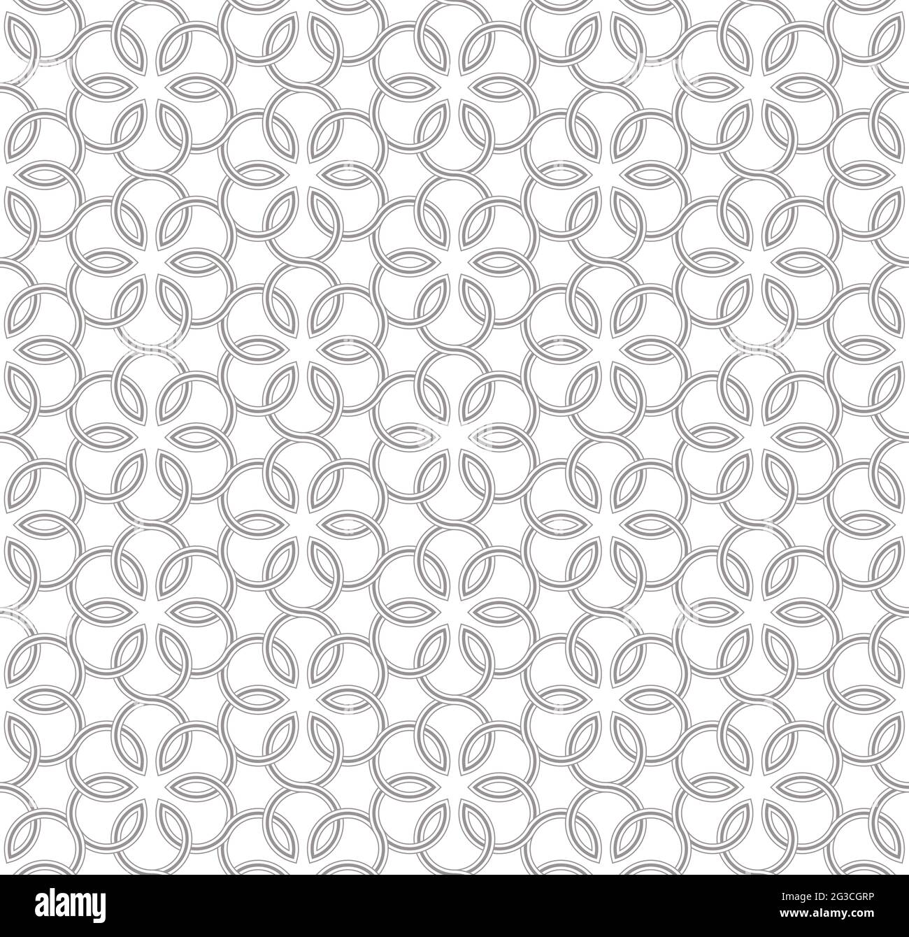 Seamless floral pattern with light gray background, Vector Illustration Stock Vector