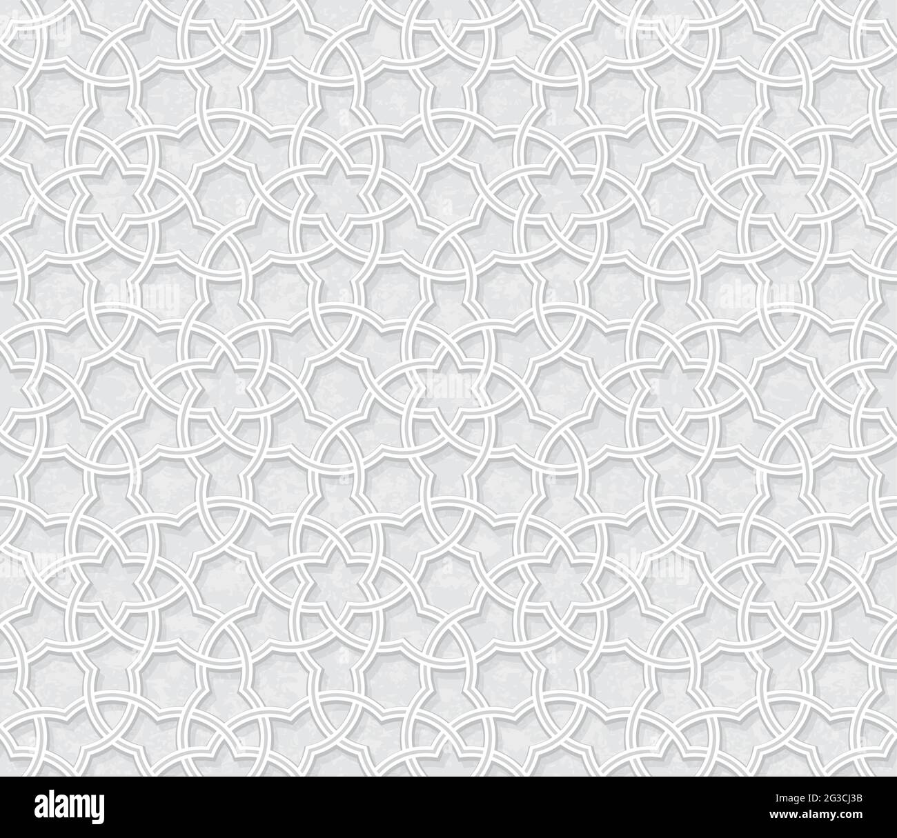 Geometric floral pattern with Light Grey Grunge Background, Vector Illustration Stock Vector