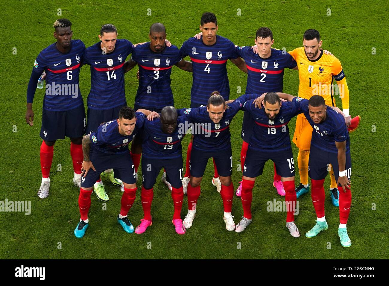 MUNICH, GERMANY - JUNE 15: The French national team during the UEFA Euro  2020 match between France