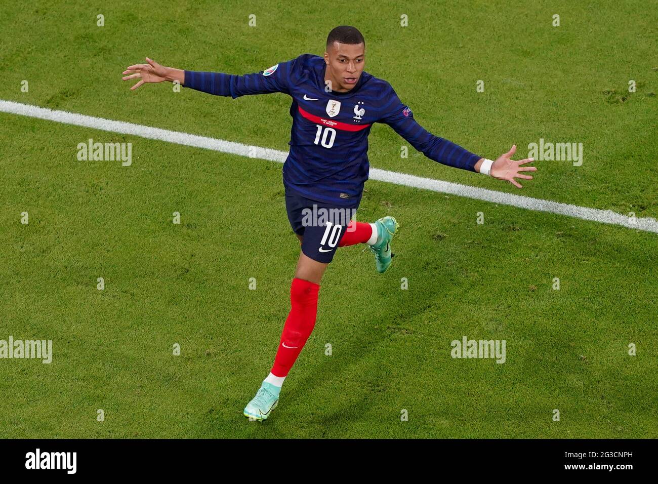 Munich Germany June 15 Kylian Mbappe Of France Celebrating Before His Goal Got Disallowed During The Uefa Euro Match Between France And Germany At Allianz Arena On June 15 21