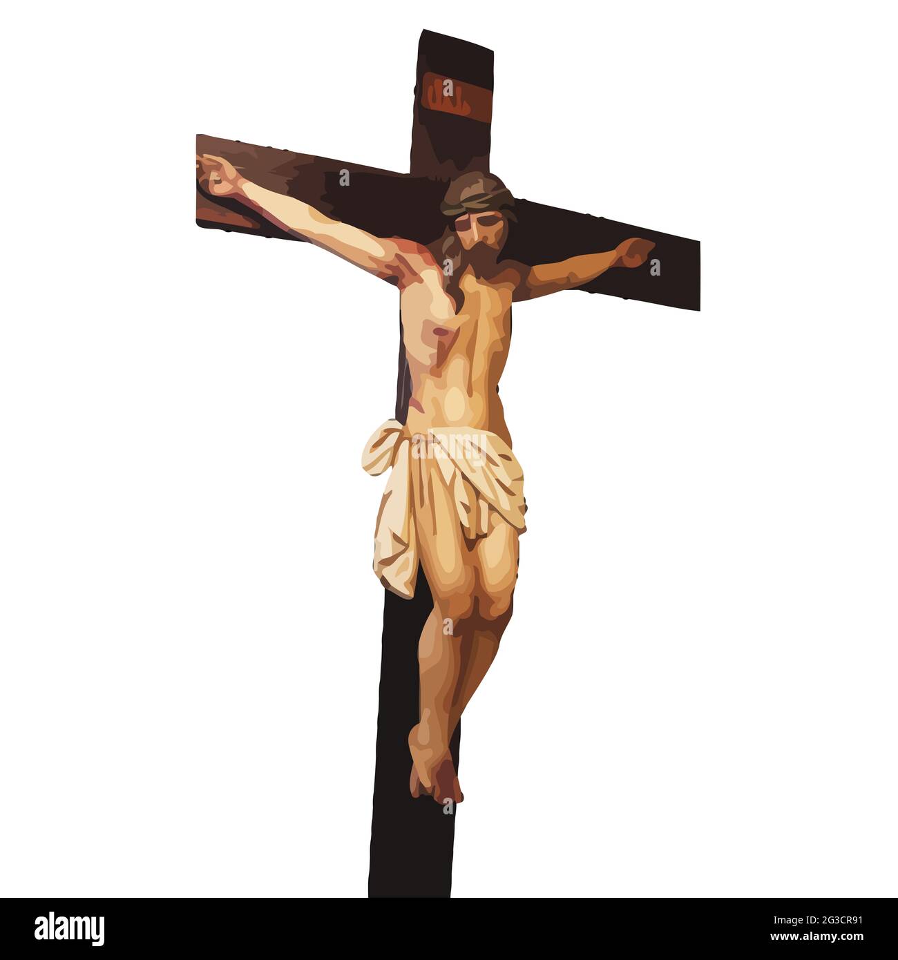 holy jesus christ cross  easter illustration Stock Photo