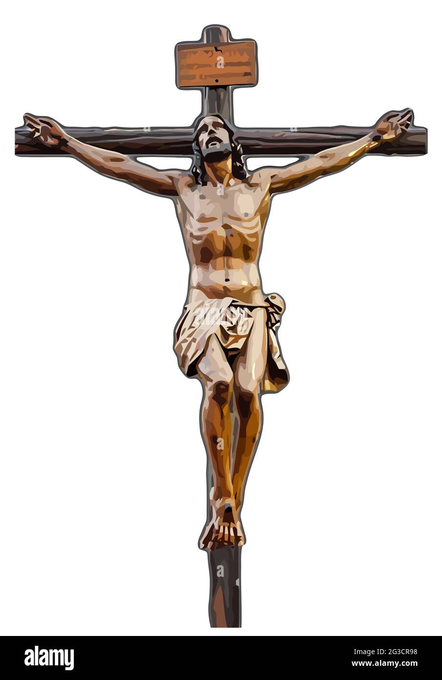 holy jesus christ cross  easter illustration Stock Photo