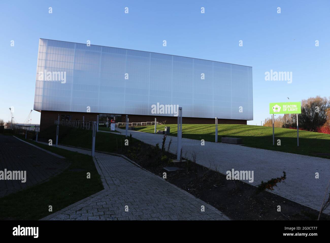 The Foundation of Light which is based at The Beacon of Light building in Sunderland in Tyne and Wear a charitable foundation of Sunderland AFC which Stock Photo
