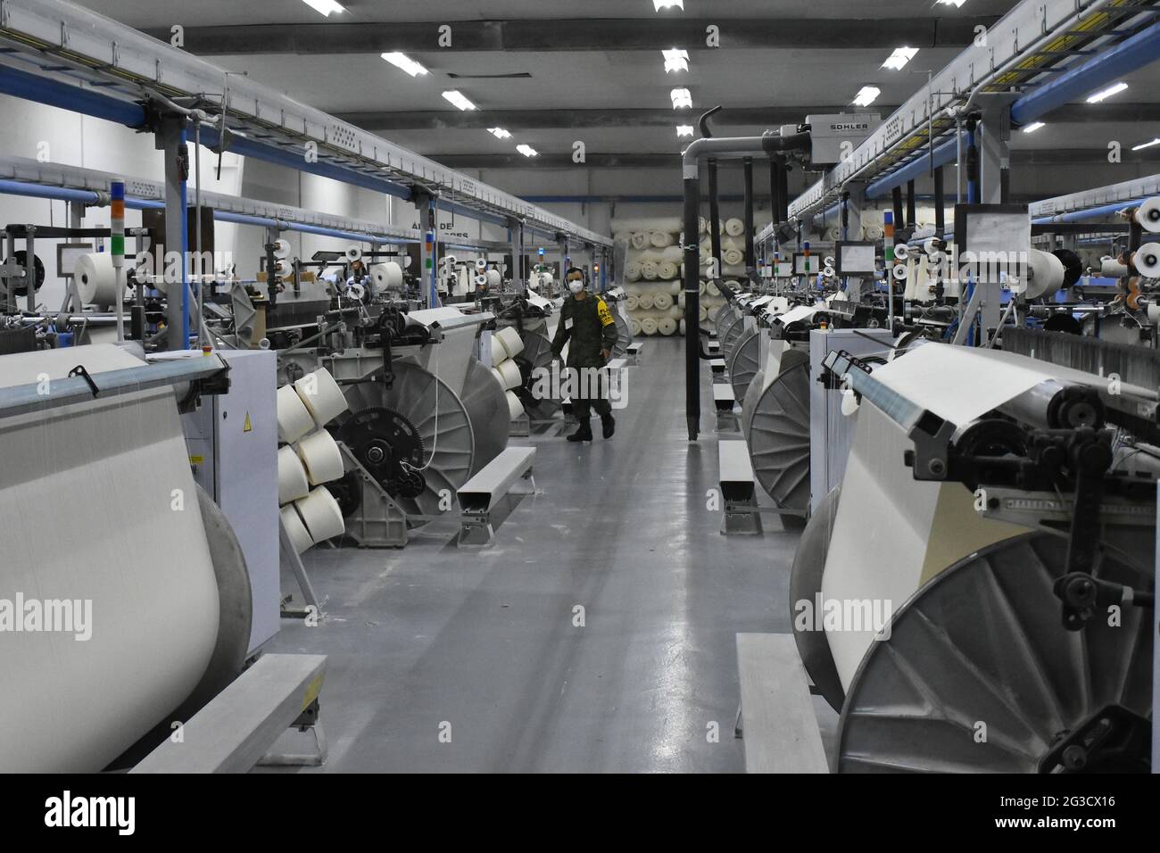 MEXICO CITY, MEXICO JUNE 15 A military manufactures uniforms for