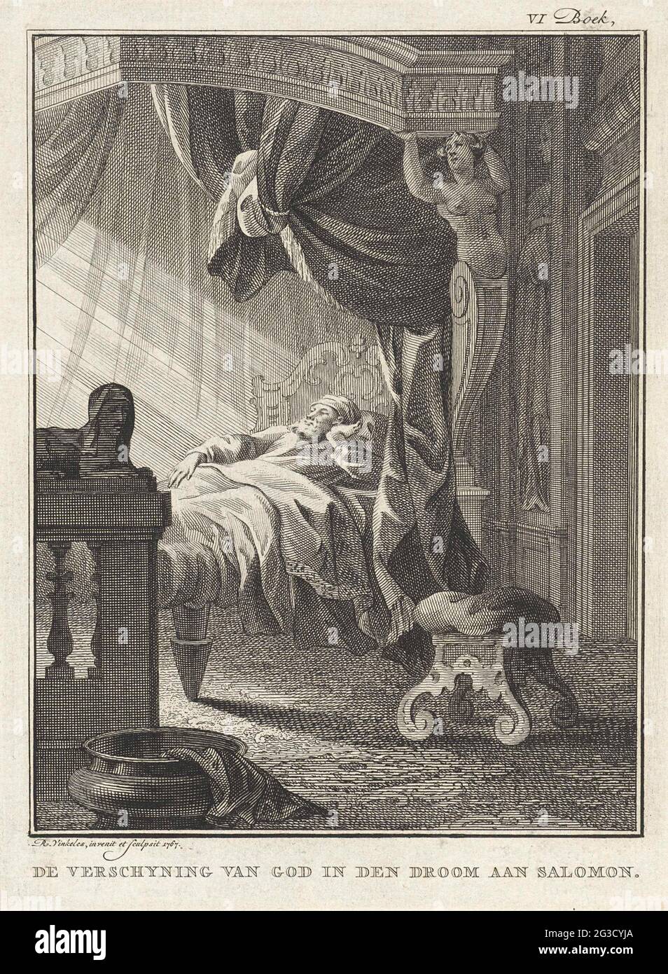 God appears to Solomon; The Verschying van God in the dream to Salomon ..  King Solomon in Gibeon, the main sacrifice height of the country, a  thousand animals on the altar as