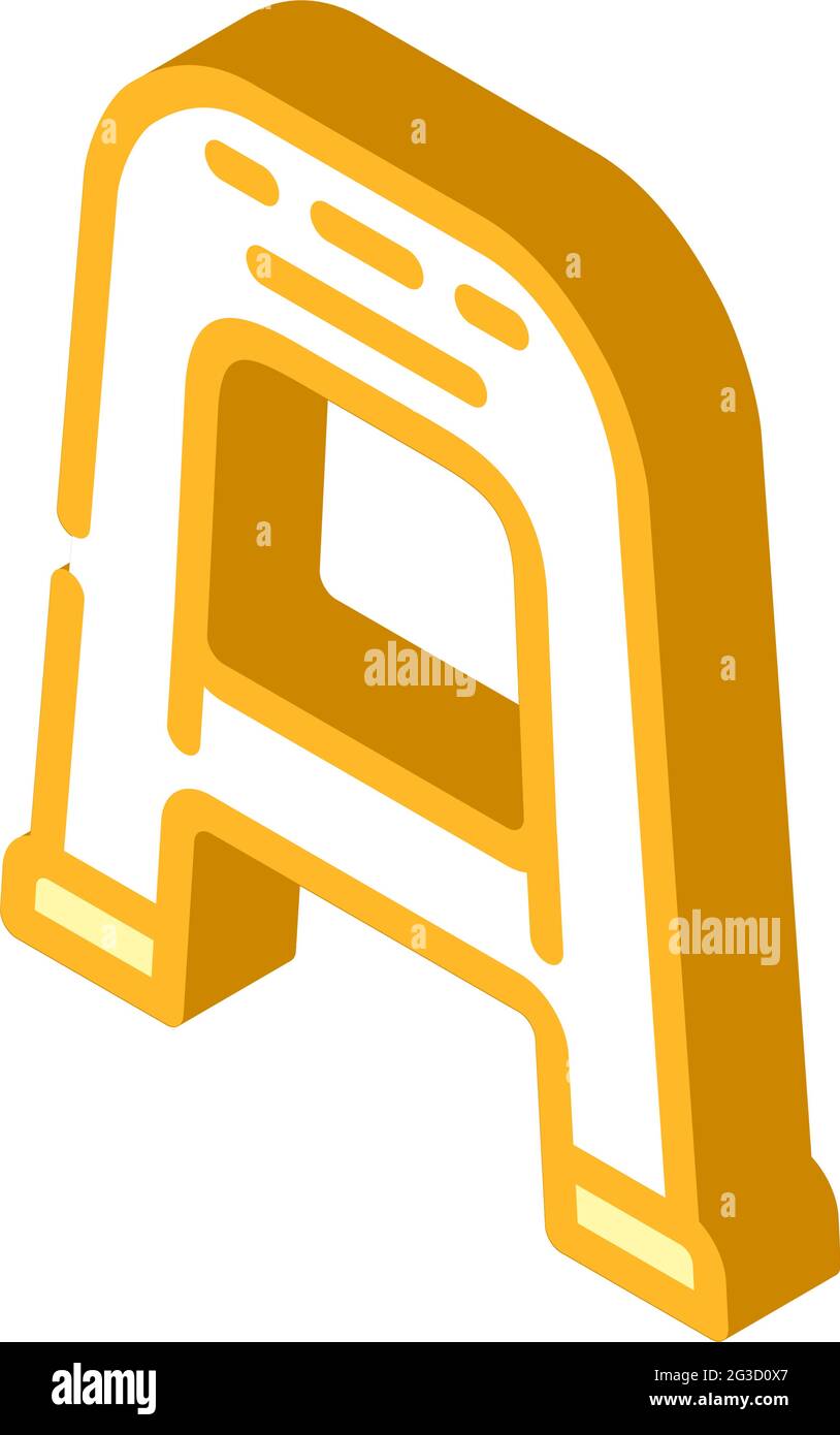 chair plastic isometric icon vector illustration Stock Vector Image ...