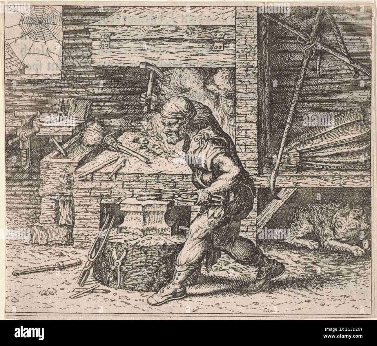 Blacksmith Riddles Fabel of the blacksmith and the dog. A blacksmith in his Smidse. He ...