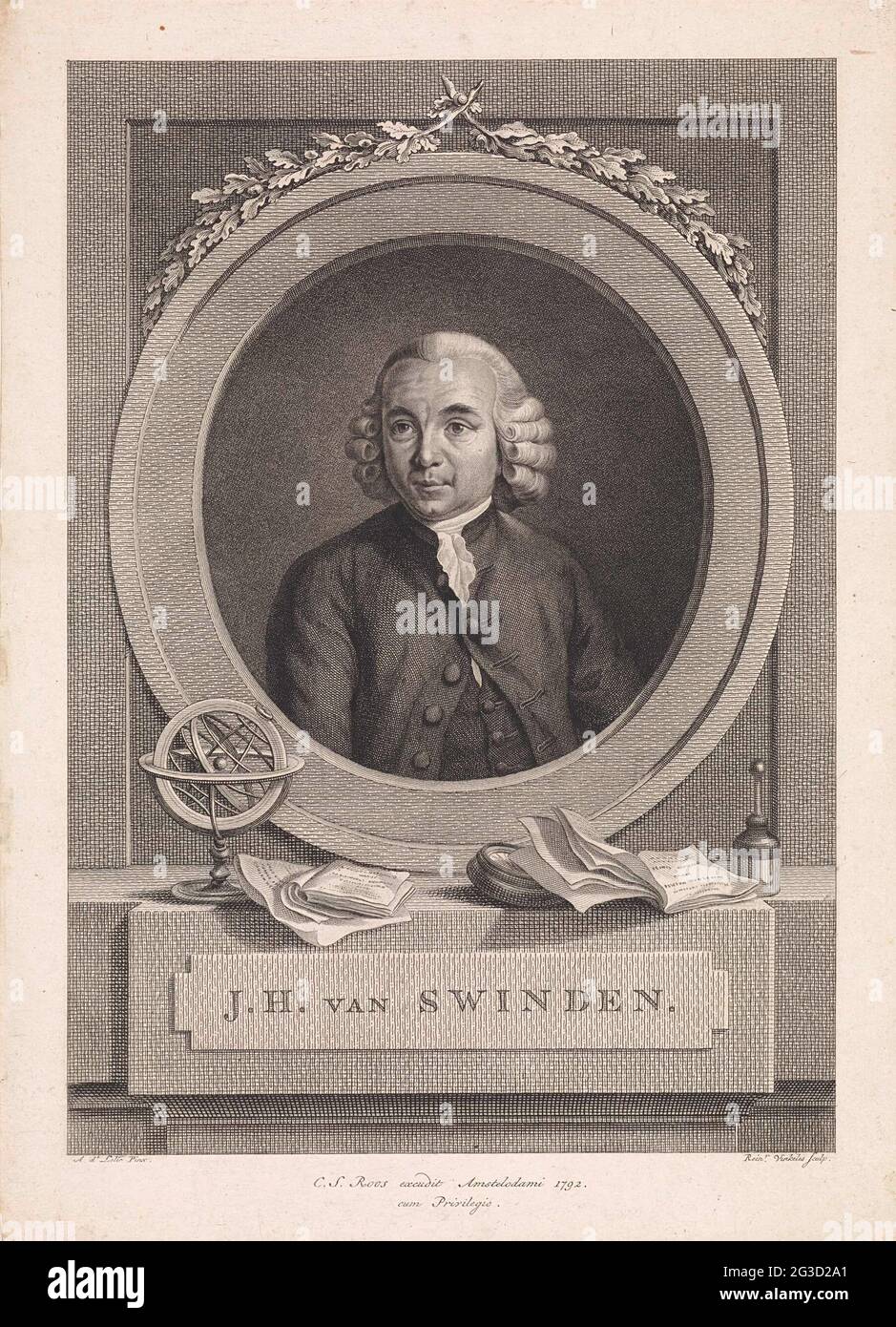 Portrait of Jean Henri van Swinden. Portrait of the Dutch erasure and