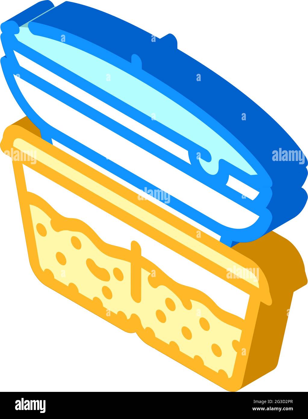 cooked food set canteen isometric icon vector illustration Stock Vector