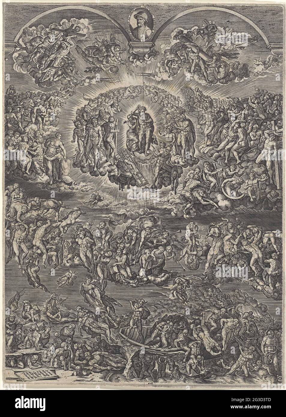 Last Judgement Christ Acts As A Judge He Stands Next To Mary On A Cloud He Makes A Threatening Gesture With His Raised Arm It Is Surrounded By Groups With Cherubs Saints Last Judgement Christ Acts As A Judge He Stands Next To Mary On A Cloud He Makes A Threatening Gesture With His Raised Arm It Is Surrounded By Groups With Cherubs Saints