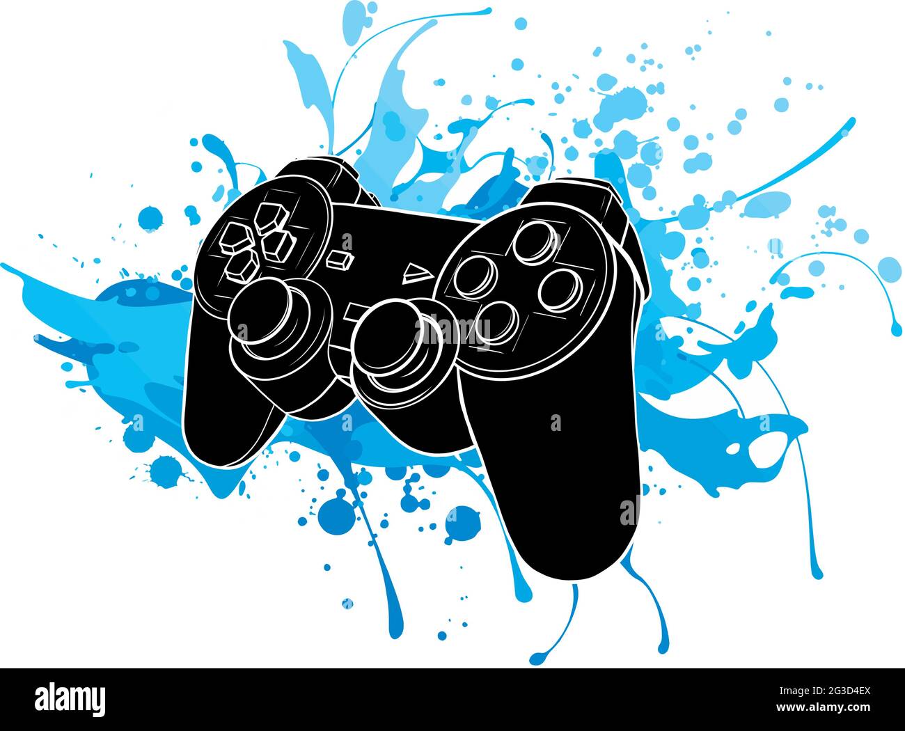 game Joypad with colored spots vector illustration Stock Vector Image ...
