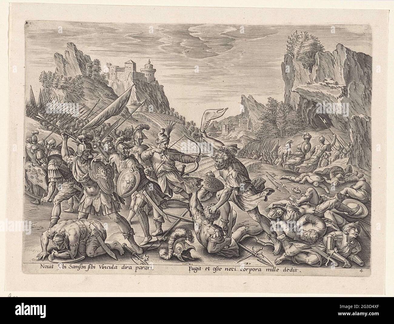 Simson beats the Philistines with a donkey jaw; History of Simson