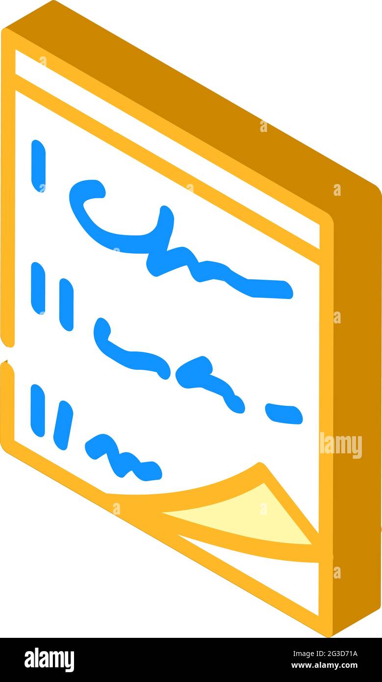 stickers paper list stationery isometric icon vector illustration Stock ...