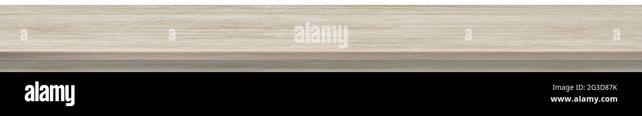 Large table top, solid wood texture, white background - Vector illustration Stock Vector