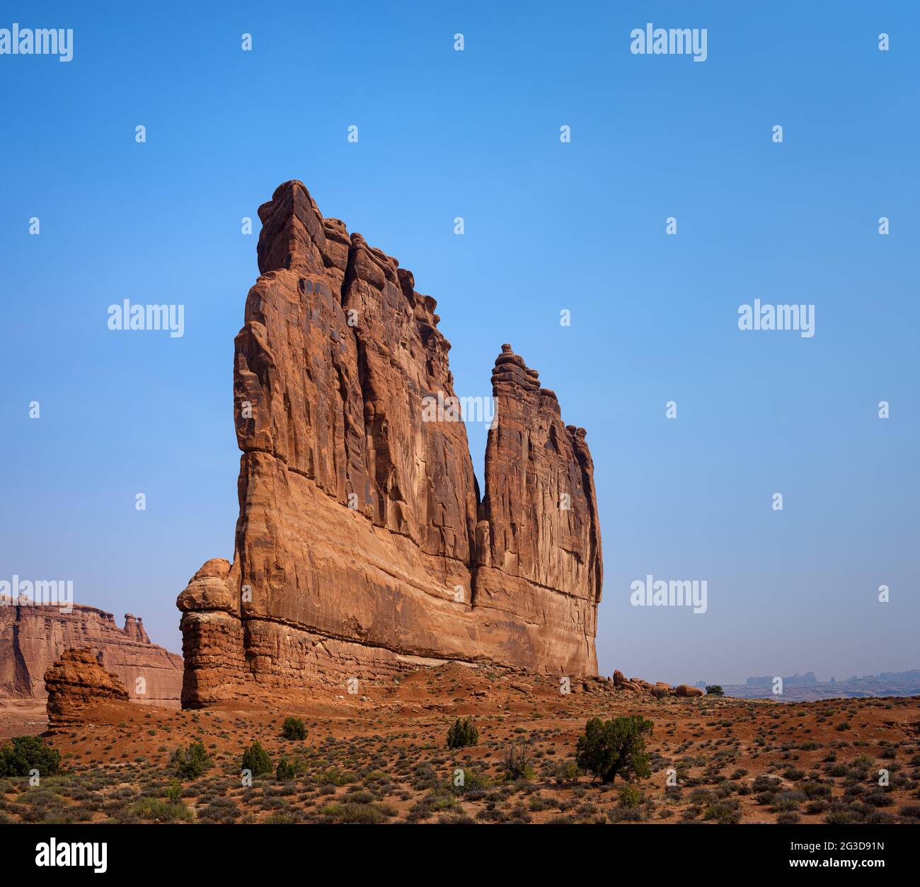 ARCHES NATIONAL PARK, UTAH - CIRCA AUGUST 2020: The Courthouse Towers ...