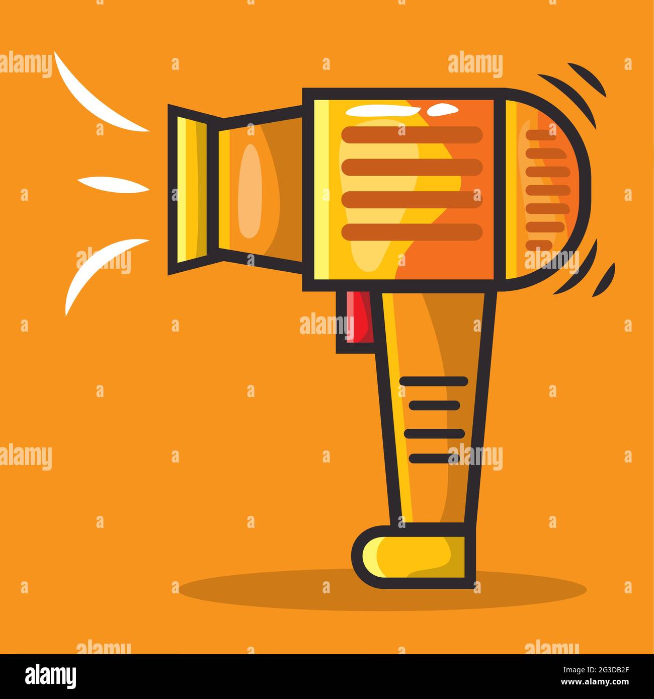 hairdryer electronic vector illustration in flat style Stock Vector