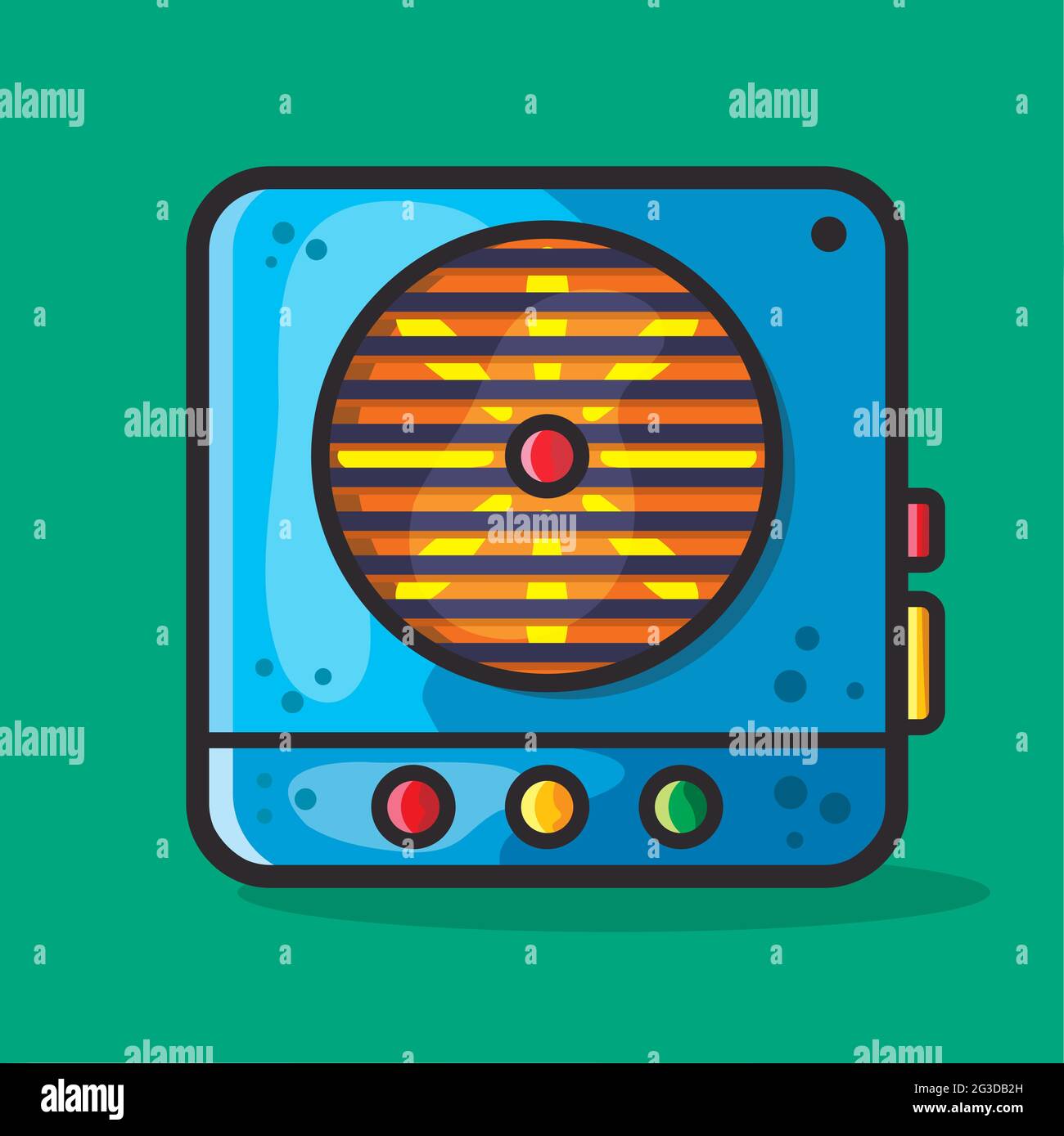 fan conditioner electronic vector illustration in flat style Stock Vector