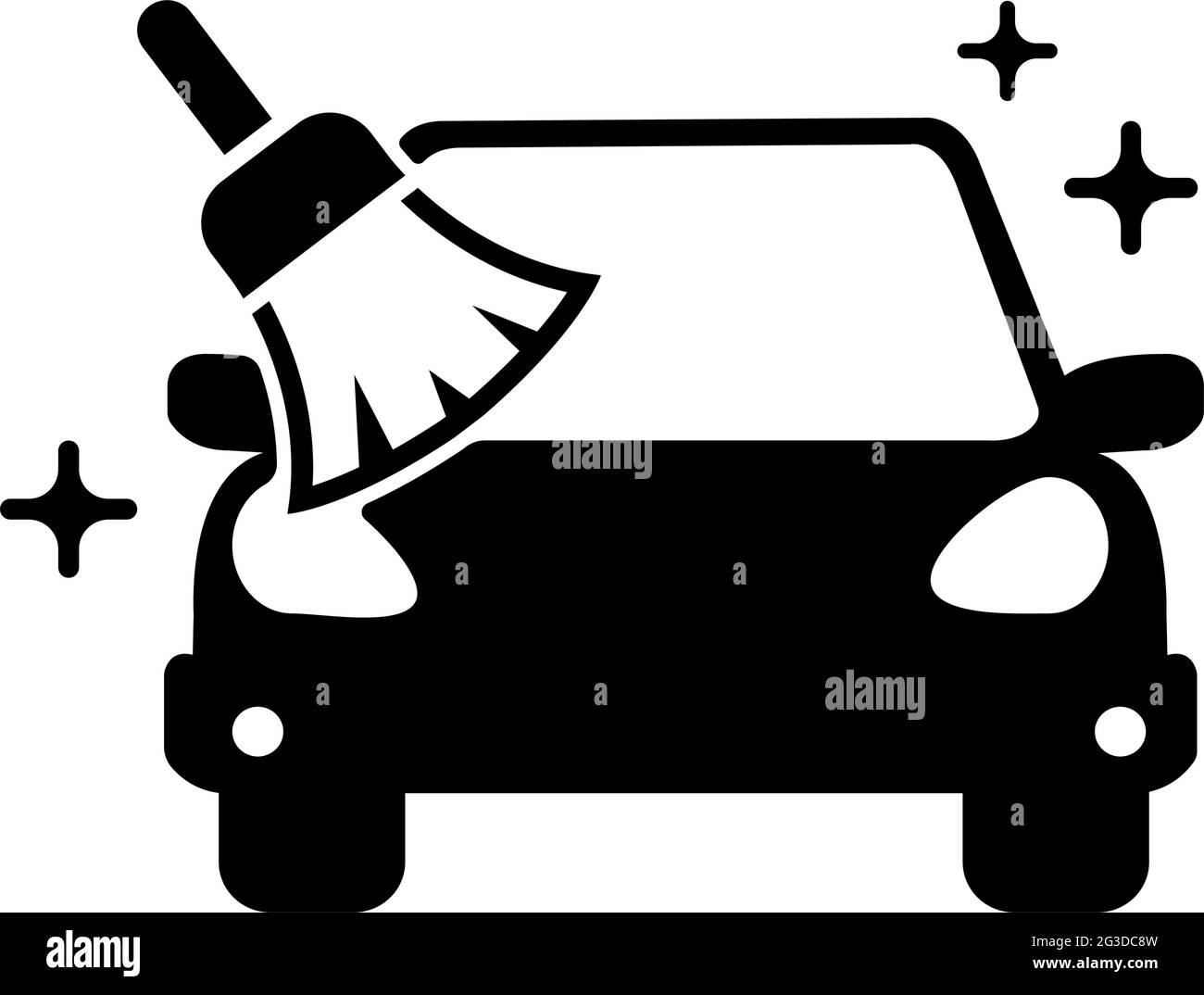 Car cleaning, car wash vector icon illustration Stock Vector