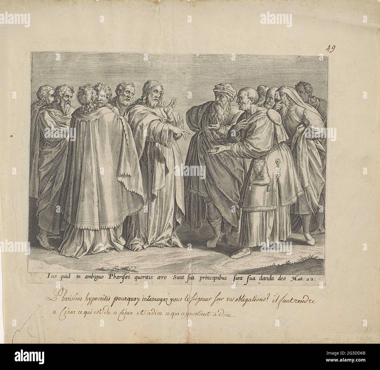 Christ in debate with the Pharisees about the tax to the emperor