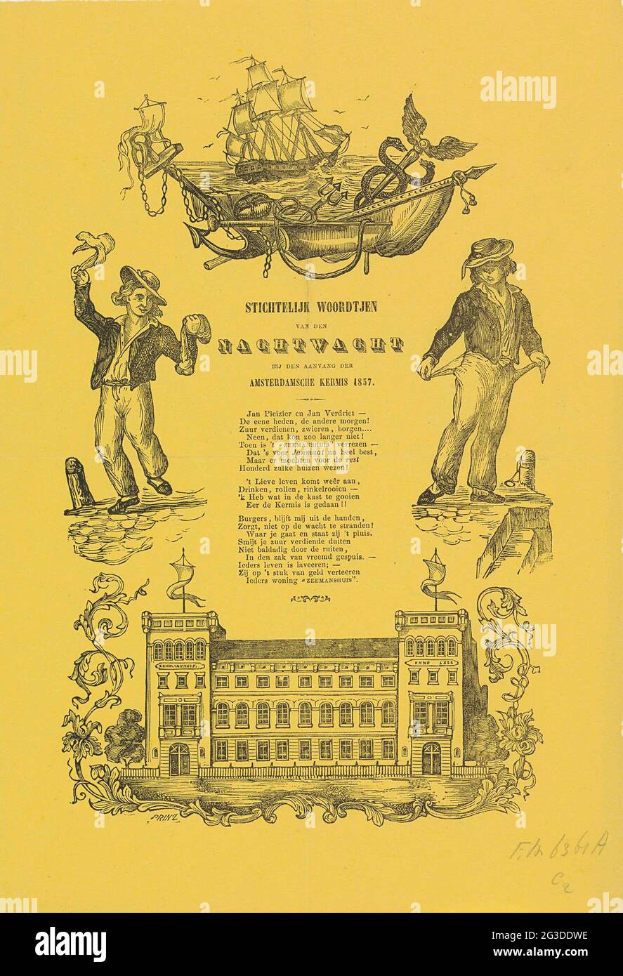 Kermisprent Of The Amsterdam Night Watch For The Year 1857 Excessively From The Night Watch At The Start Of The Amsterdamsche Kermis 1857 Kermisprent Of The Amsterdam Night Watch Rattlewacht September 1857