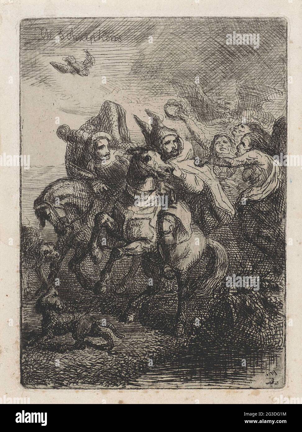 Macbeth and Banquo meet the three witches Stock Photo - Alamy