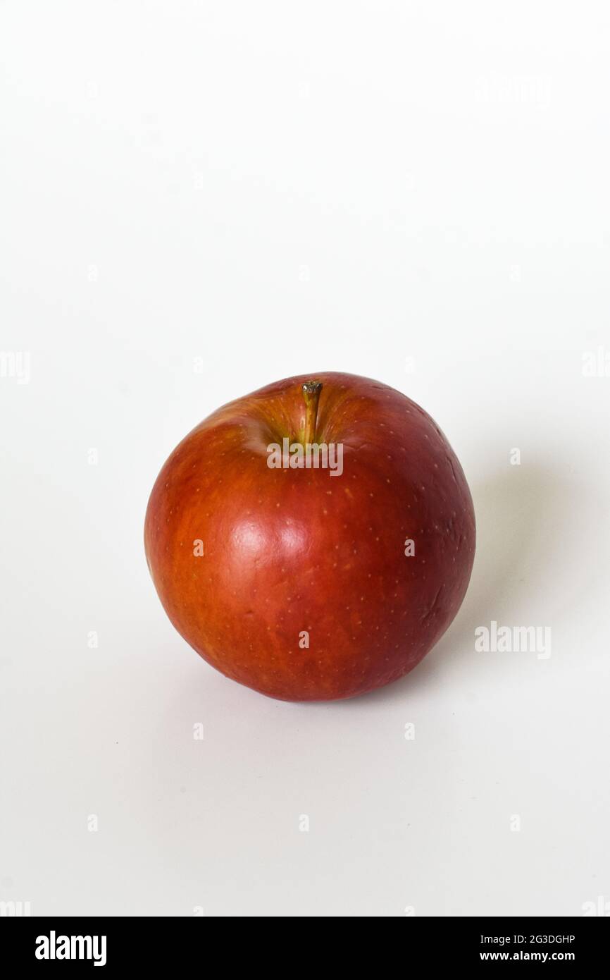 Red apples gala on isolated white background Stock Photo