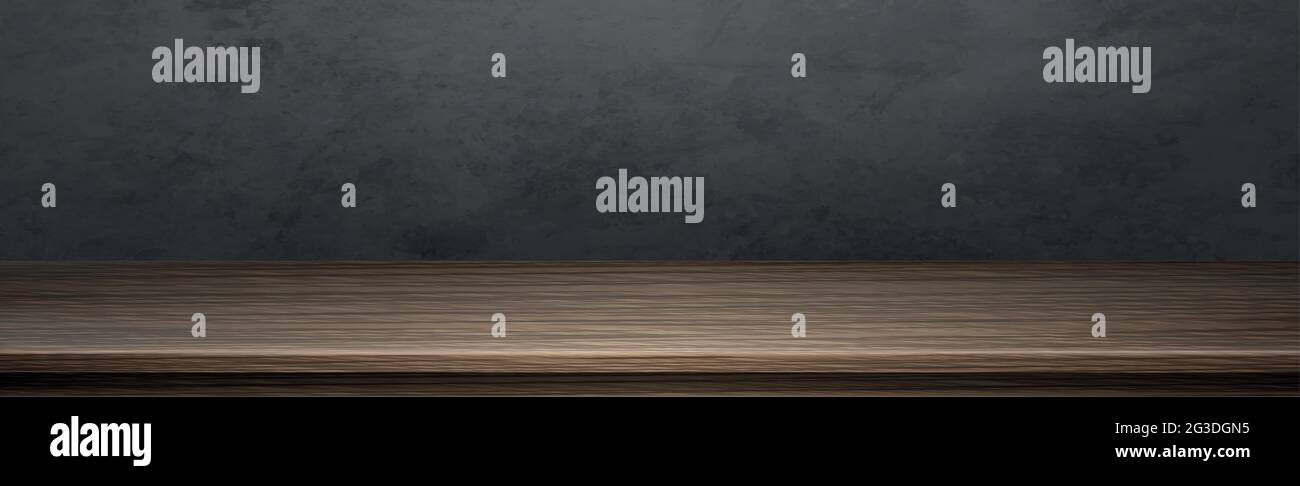 Large table top solid wood texture, transparent background - Vector illustration Stock Vector