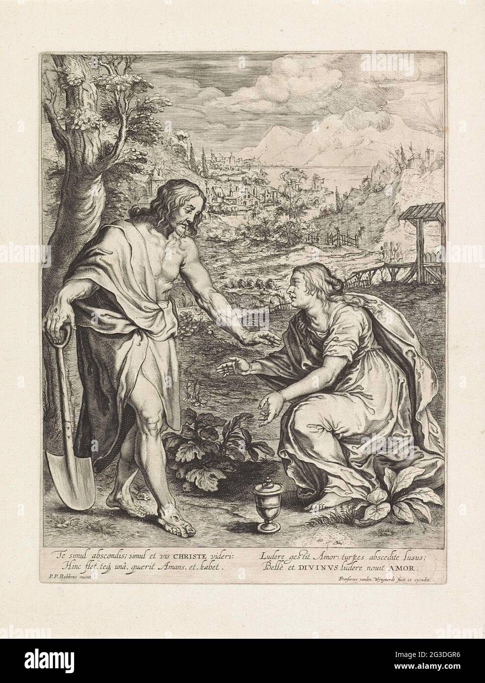 Christ Appears As A Gardener To Mary Magdalene Maria Magdalena Kneels