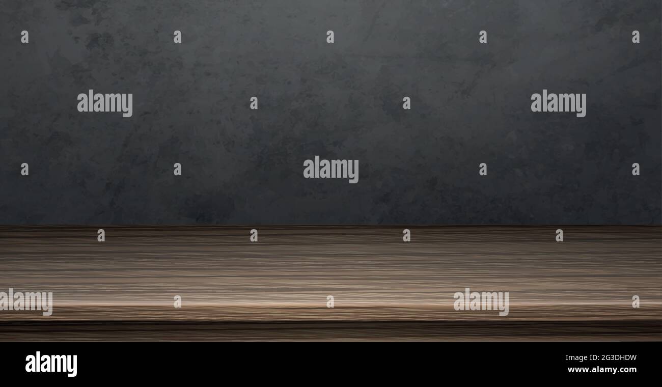 Large table top solid wood texture, transparent background - Vector illustration Stock Vector