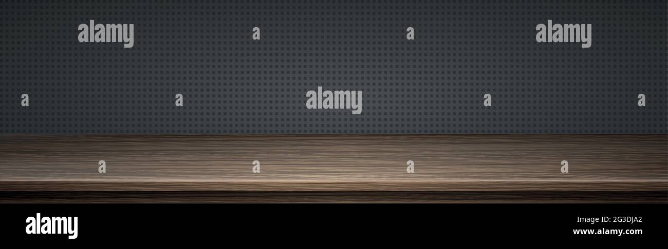 Large table top solid wood texture, transparent background - Vector illustration Stock Vector