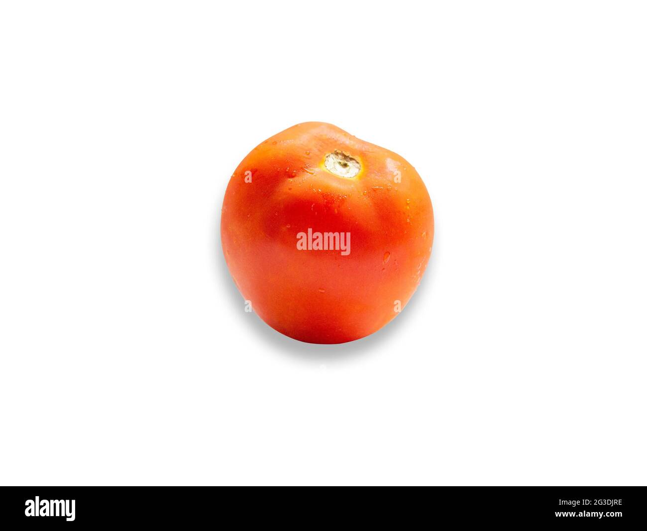 Fresh juicy red tomato isolated on white background. Stock Photo