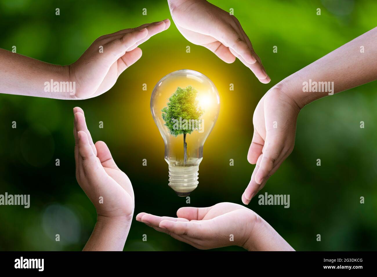 3D illustration Renewable energy concept Earth Day or environmental ...
