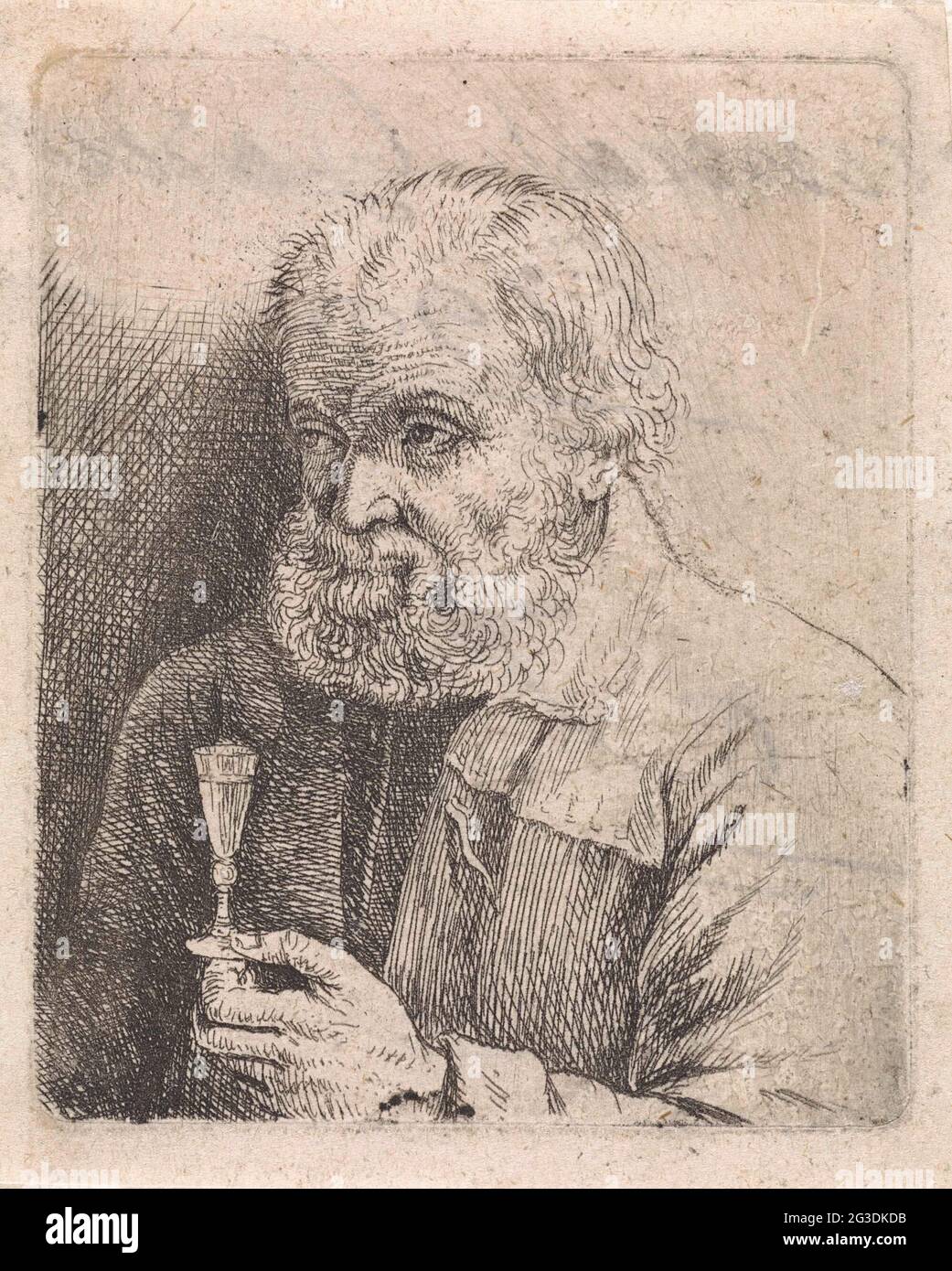 Taste; The five senses. A man with a glass of wine in hand ...