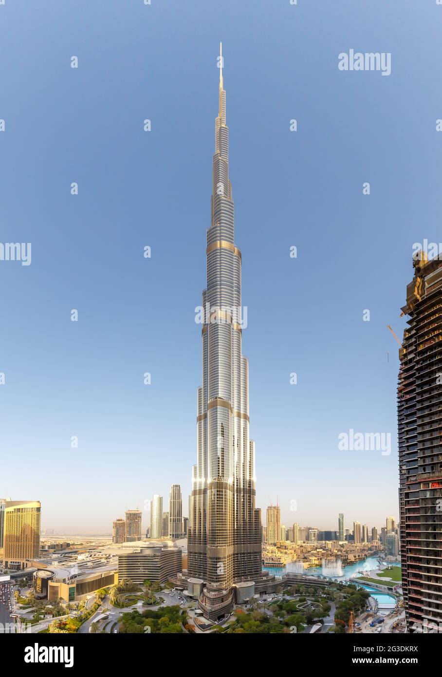 Dubai Burj Khalifa Kalifa skyscraper building skyline architecture in United Arab Emirates city Stock Photo