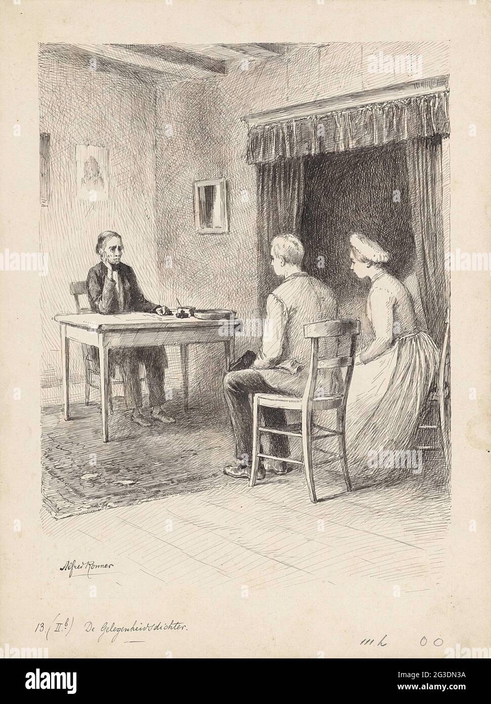 The occasion poet. Illustration for `volatile sketches from popular ...