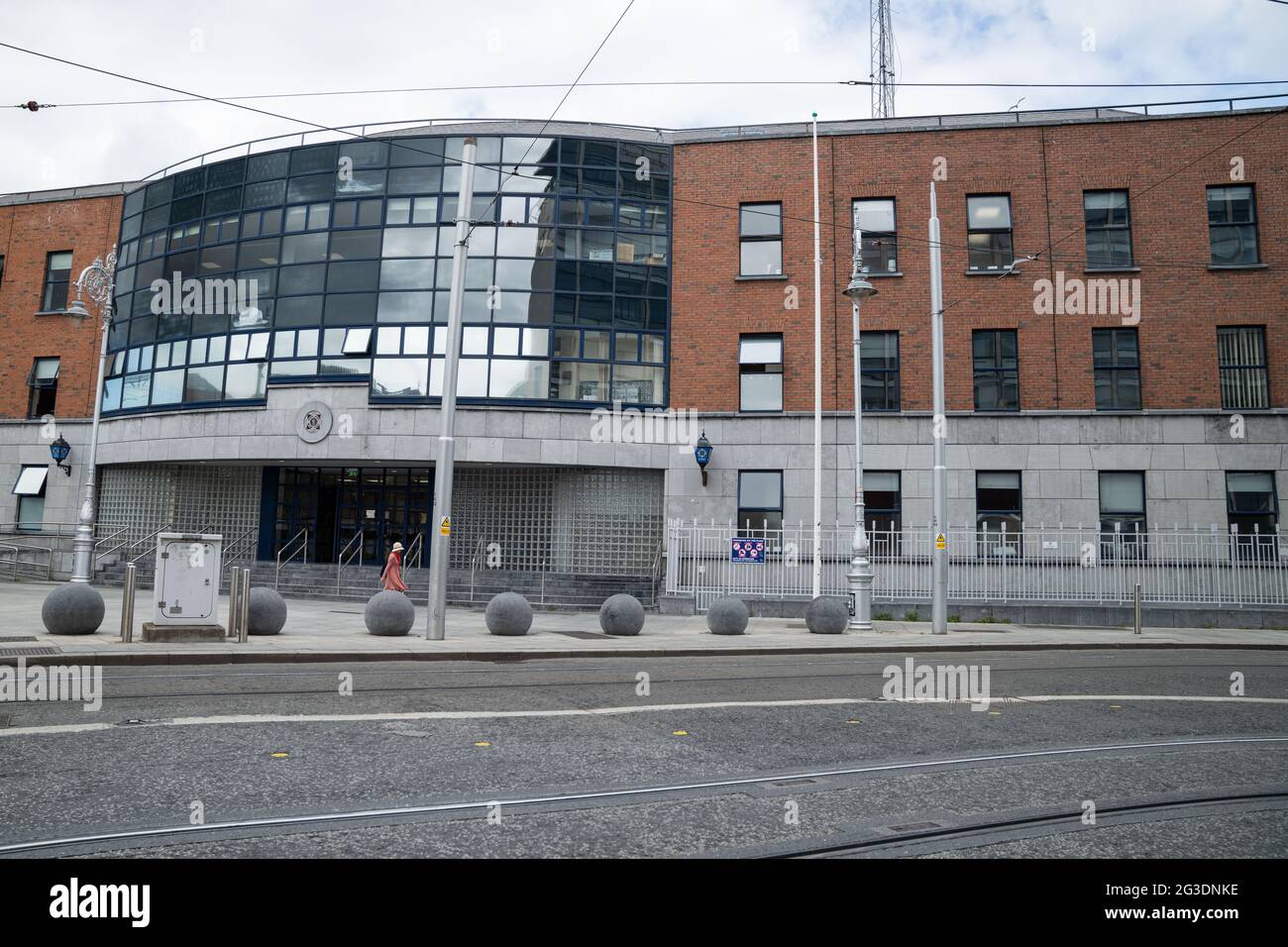 Dublin City, Dublin, Ireland, June 11th 2021. Frontal View of Store Street Garda Station Stock Photo